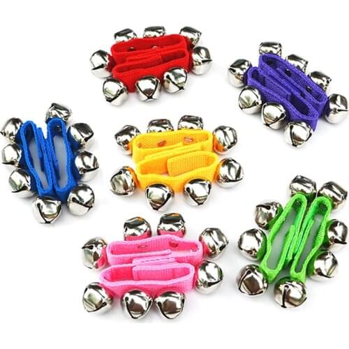 2Pcs Newborn Baby Rattle Toys Jingle Hand Bell Wrist Bracelet Developmental Toys For Kids Toddlers 0 6 12 13 24 Months