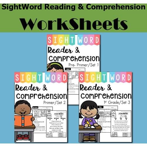 3 Sets of Sight Word Reader and Comprehension (THE BUNDLE) Learning PDF Electronic File