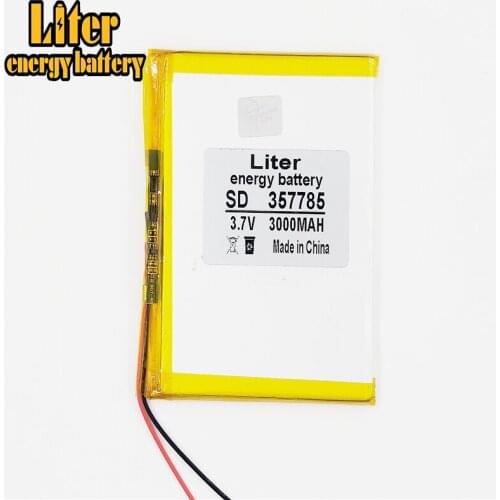 357785 3.7v 3000mah 357585 rechargeable battery 3.7v battery polymer lipo battery