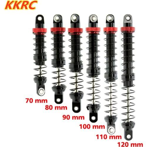 4pcs Metal Shock Absorber Oil Damper Dual Springs for 1/10 RC Crawler Axial SCX10 90046 Traxxas TRX-4 Redcat