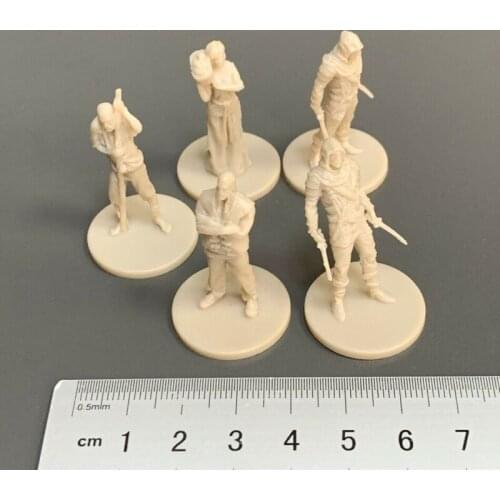 8PCS Citizen People Figures Assassin Markers Board Game Miniatures Role-Playing Model Replacement Toys Rare