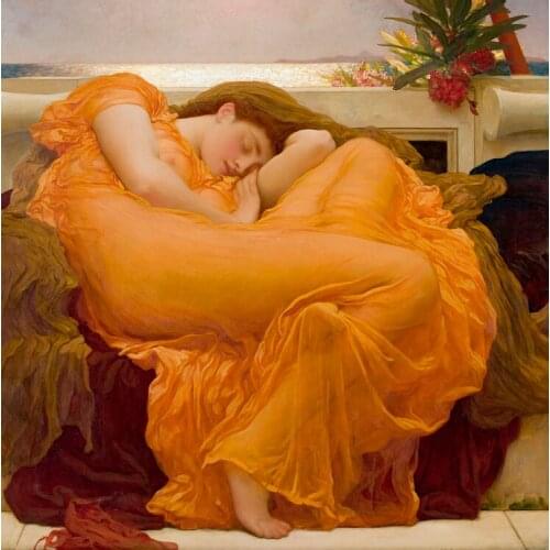 Free shipping classical court figure sleeping beauty portrait oil painting canvas prints on canvas wall art decoration picture