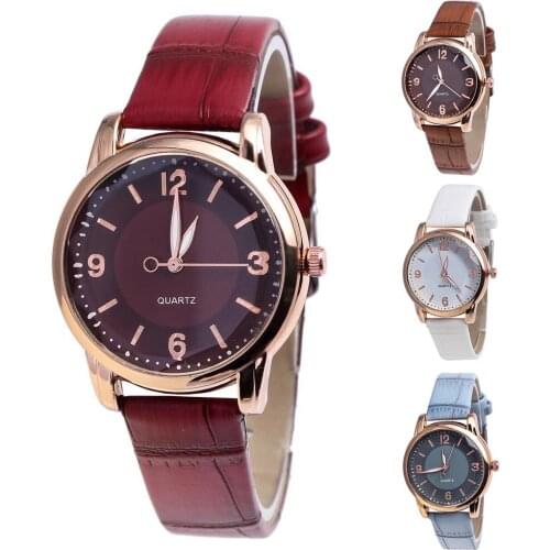 New Fashion Womens Luxury Leather Band Analog Quartz WristWatch Golden Ladies Watch Women Dress Reloj Mujer Black Clock