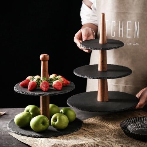 Wooden Dessert Plate Japanese подставка для торта 3 Layers Plateau Miroir Decoratif менажница деревянная