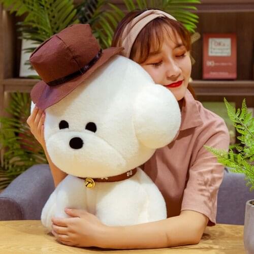 1PCS 25/30/50CM Simulation Bichon Frise Dog Plush Toy Cute Soft Stuffed Animal Kids Toys Gift