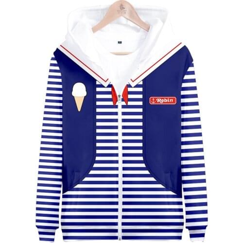 Classic TV series Stranger things Zipper Jacket Fashion Hoodies Sweatshirt men women Stranger things New cosplay Zipper Hoodies