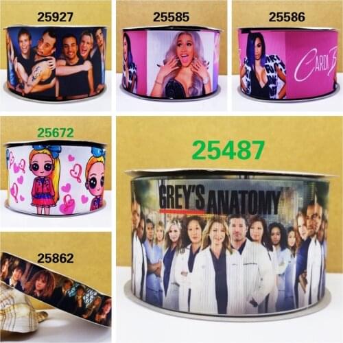 Ribbons 50 yard cartoon printed grosgrain ribbon 25487