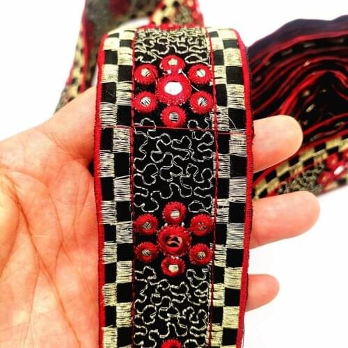 FlowerLace Trim Lace Fabric DIY Embroidery Ribbons for Garments Headdress Wedding Decor Sewing Handmade Supplies 1 Yards