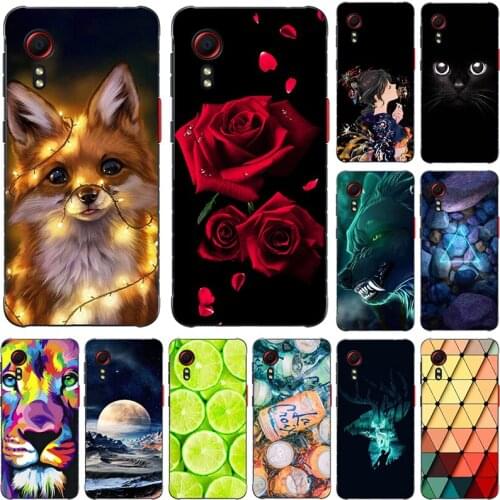 Cartoon Flower Animal Fruit Painting Soft TPU Phone Case for Samsung Galaxy Xcover 5 G525F Cover silicone