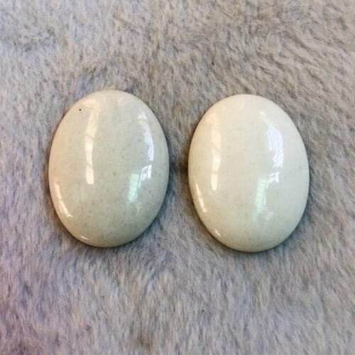 Wholesale 1pcs,white quartznite Jad e Bead Cabochon 30x40mm Oval Gem stone Cabochon Ring Face For Jewelry Making