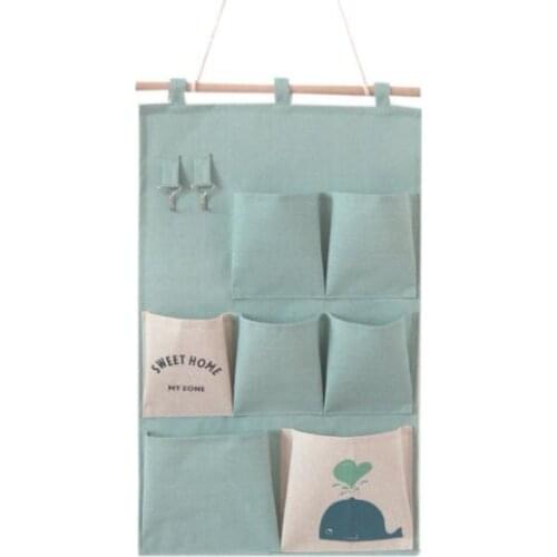 Wholesale 34.5*49.5CM Seven pockets Wallhang storage bags Door Hanging Storage Bag