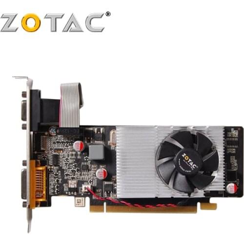 OriginaL ZOTAC 210 1G N210 1GB Graphics Cards 64Bit GDDR3 Video Card for nVIDIA Geforce GPU Small Fan G210 GT210 Dvi VGA Used