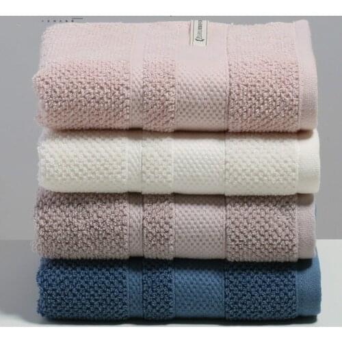 Towel Rudolph cotton washcloth adult couple hotel bath home solid color water absorption thickened 76x34cm