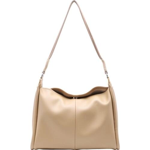 Korean Version Simple Large Capacity Single Shoulder Leisure Soft Surface Solid Handbag Red Fashion Handbag Purses And Handbags