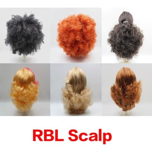 RBL Scalp Blyth Doll Scarf Wig includes Hard Dome86