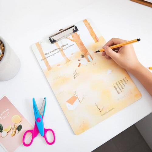 Cartoons Series Writing Board Clip Stationery A4 Kraft paper Pad Splint Clipboard School Supplies desk organizer for school