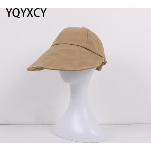 YQYXCY Summer Hats For Women Spring Foldable Korean Solid Color Bowknot Fisherman Cap Sun Hat Female Gorro Bob Sun Visor Sunhat