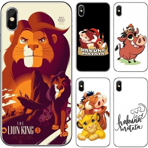 For Samsung Galaxy S7 S8 S9 S10E S20 FE Note 10 20 Edge Lite Plus Ultra Lion-King-Pumba-Hakuna-Matata Silicone Cover