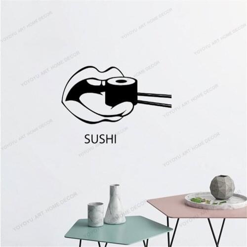 Sushi Japanese Food Restaurant Wall Decals Kitchen Sticker Wall Decoration Poster Vinyl Art Murals Decal Wallpaper CX852