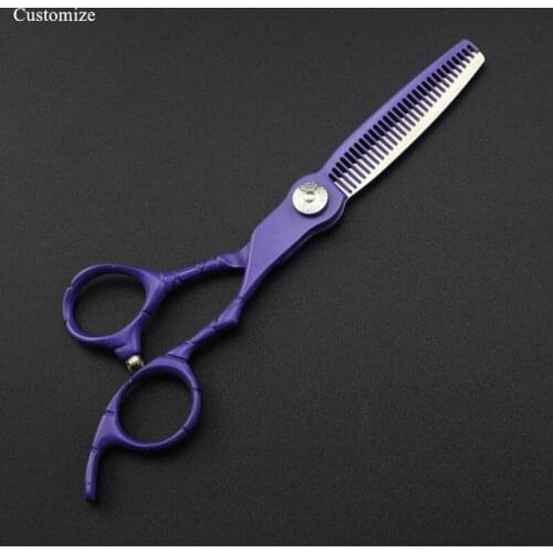 Customize japan 440c 6 '' violet retro hair salon scissors cutting barber makas scissor Thinning shears hairdressing scissors