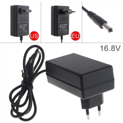 90cm Chargers 16.8V Power Adapter Charger with EU Plug and US Plug for Lithium Electric Drill / Electric Screwdriver