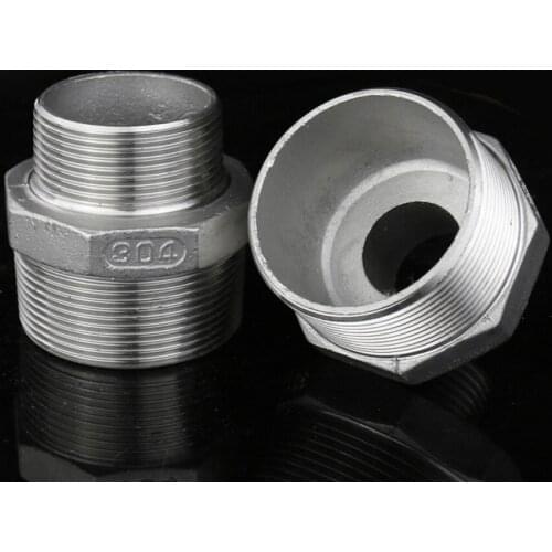 1/8" 1/4" 3/8" 1/2" 3/4" 1" BSPT Male Hex Reducer Nipple 304 Stainless Steel Pipe Fitting Water Gas Oil