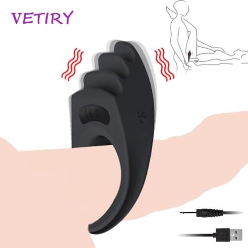 10 Modes Vibrating Penis Ring Sex Product Vibrator Silicone Cock Ring USB charging Sex Toys for Men Male Delay Ejaculation