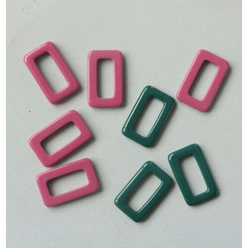 10 PCS 21x35mm Rectangular Resin Earring Accessories For Jewelry Making