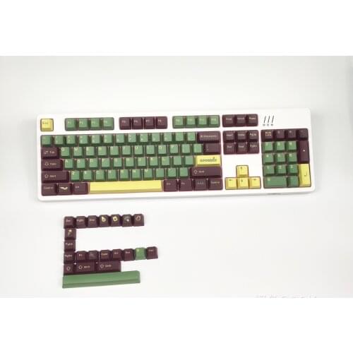 125 keycaps PBT avocado OEM, five side heat sublimation