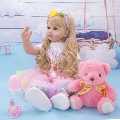 60cm Soft Silicone Reborn Doll Toys Children Play House Toy Baby Kids Simulation Cute Pretty Doll Girl Christmas Gifts