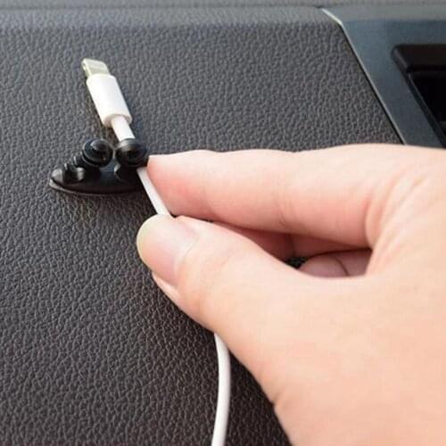 Car Wire Cable Holder Tie Clip Fixer Organizer Car Charger Line Clasp High Quality Headphone Cable Clip 8Pcs/set