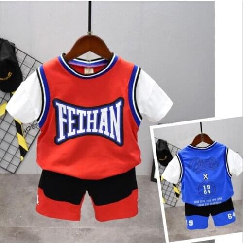 2020 Childrens Sets Summer Short Sleeve boys clothes set cotton boys two-Piece body suit quality kids clothes set sportswear