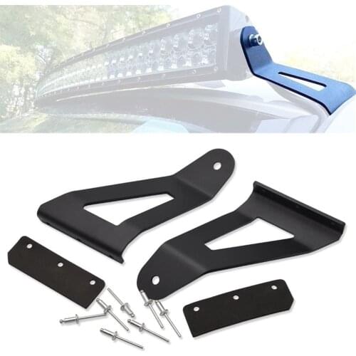 For Ford F150 2004-2014 Upper Windshield 52" Curved Led Light Bar Mounting Brackets Holder Accessories