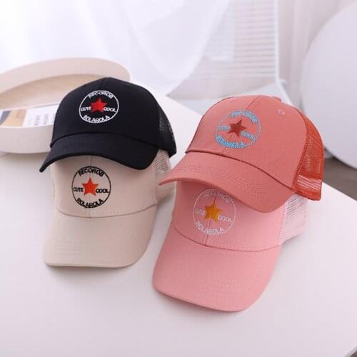 Doitbest Children Baseball Cap summer Hip Hop Five-pointed star circle kids mesh Hats Boys Girls Caps child snapback Hat gorras