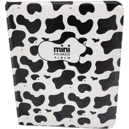 3inch 64 Pockets Insert Photo Album Polaroid Instax Mini Cow Pattern Photo Albums Home Decoration Memory DIY Book Gifts