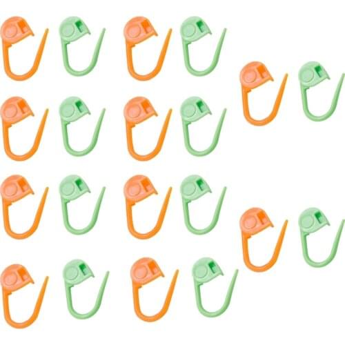 KAOBUY 20Pcs Mix Color Plastic Knitting Tools Locking Stitch Markers Crochet Latch Knitting Tools Needle Clip Hook