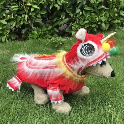 Chinese New Year Dog Clothes Tang Suit Funny Pet Clothing Dog Costume Apparel Welsh Corgi Big Dog Coat Jacket Large Dog Outfit