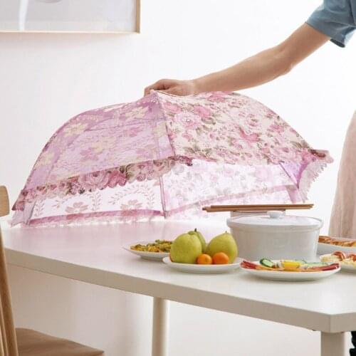 Kitchen Food Covers Foldable Dishes Cover Anti-fly Dust Umbrella Cover Home Food Covers Dishes Table Fruits Covers Kitchen Tool