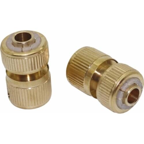 2 Pcs Garden Brass Connector Water Quick Connector Waterproof Joints Garden Water Pipes Car Wash Water Gun Fittings