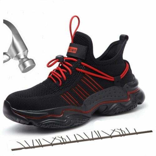 Men Retro Sneakers Toe Cap Work Safety Boot Comfort Men Boots Anti-puncture Safety Shoes Men Indestructible Shoes Work Boots