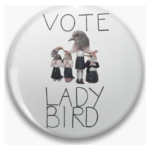 Vote Lady Bird Soft Button Pin Lapel Pin Badge Collar Clothes Gift Cartoon Women Cute Lover Jewelry Hat Creative Funny Decor