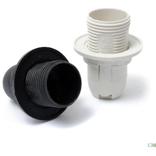 E14 Lamp Bulb Holder Edison Screw Cap Socket White/Black Pendant Ceiling Light