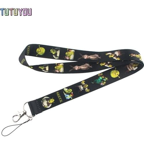 PC2476 Movie Green Monster Giant Neck Strap Lanyards ID Badge Card Holder Keychain Phone Gym Strap Webbing Necklace Gift