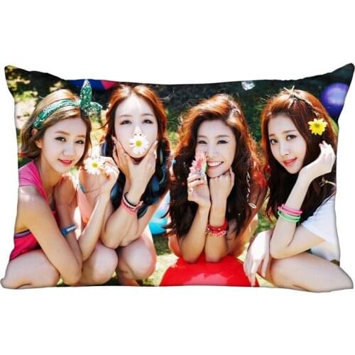 Hot Korea-Pop Custom Girls Day Satin Pillowcase 35x45cm (one side) Printed Zipper Silk PillowCover Custom Logo gift