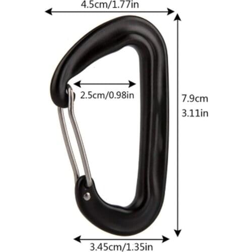 Professional Climbing Carabiner D Shape Mountaineering Buckle Hook 12KN Safety Lock Outdoor Climbing Equipment Accessory