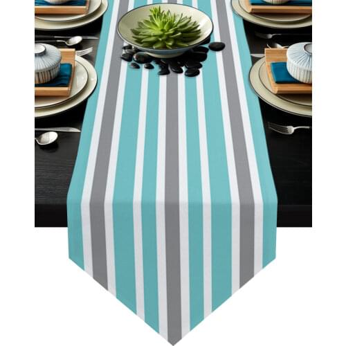 Stripes Simple Modern Table Runner Wedding For Party Event Home Decoration Table Cover Mat Decor Accessories