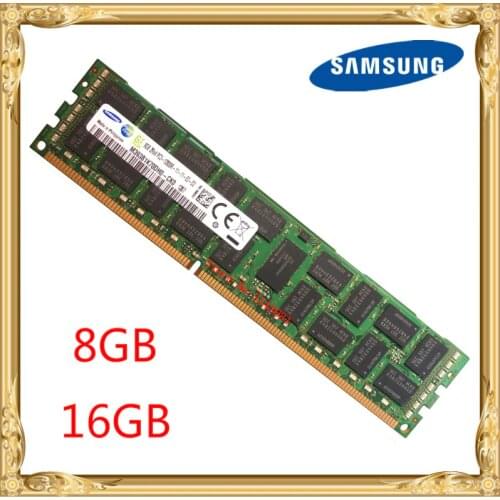 Samsung server memory DDR3 8GB 16GB 1333MHz 1600MHz 1866 ECC REG DDR3 PC3-12800R Register DIMM RAM 240pin 12800 8G 2RX4 X58 X79