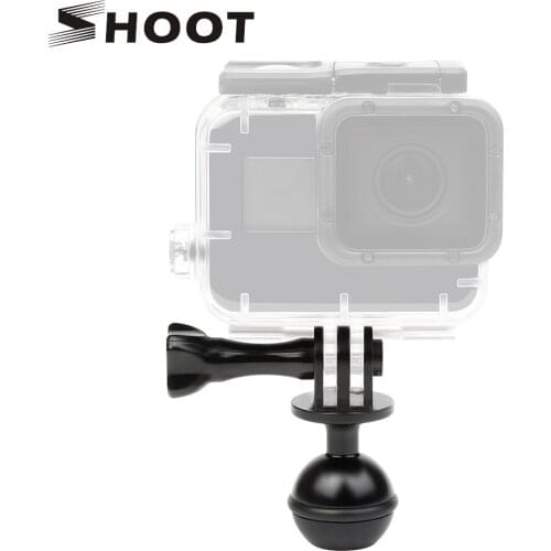 SHOOT Aluminium Alloy Ball Tripod Head for GoPro Hero 7 5 6 Sjcam Sj7 Sj4000 for Xiaomi Yi 4K Eken H9 H9r Go pro Mount Accessory