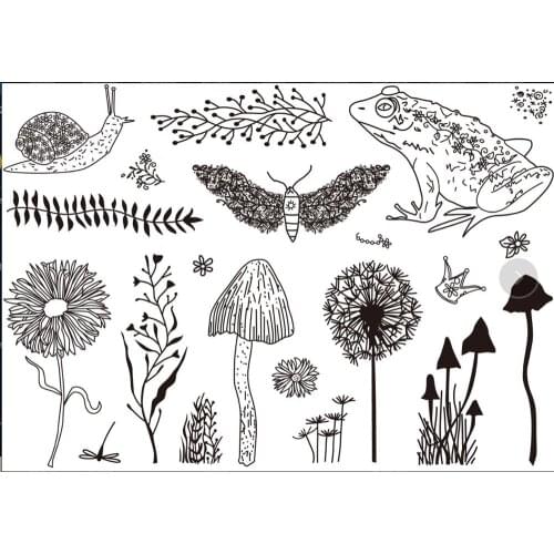 Small animals and plants Transparent Clear Silicone Stamp/Seal for DIY scrapbooking/photo album Decorative clear stamp A10 94