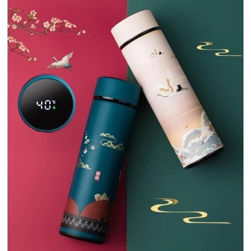 Smart Insulation Cup Male and Female Student Portable Water Cup Creative Personalized Trend Mass Simple Temperature Tea Cup